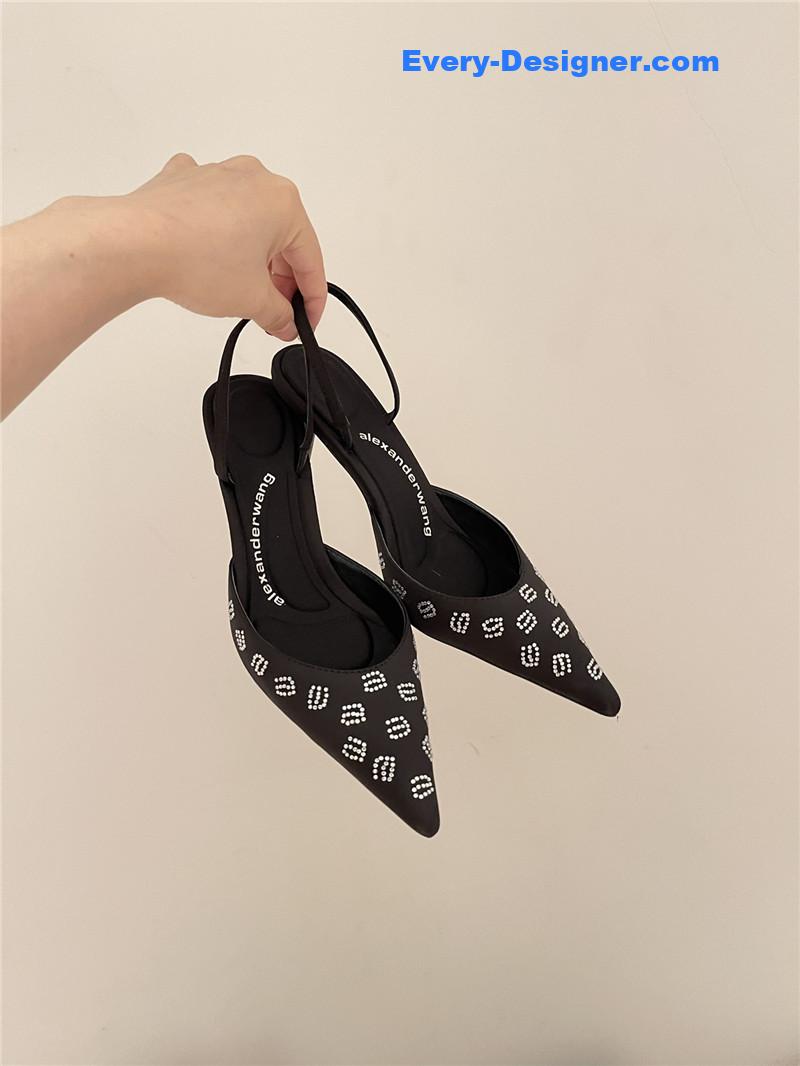 Alexander Wang spring letter rhinestone high heel