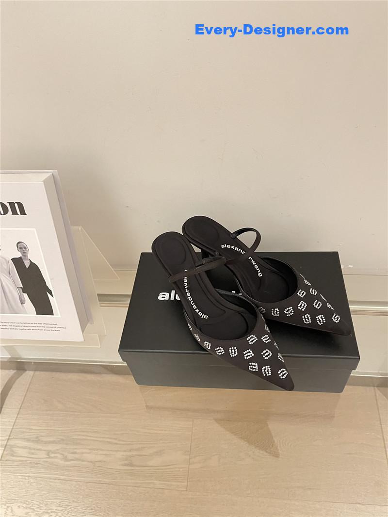 Alexander Wang spring letter rhinestone high heel