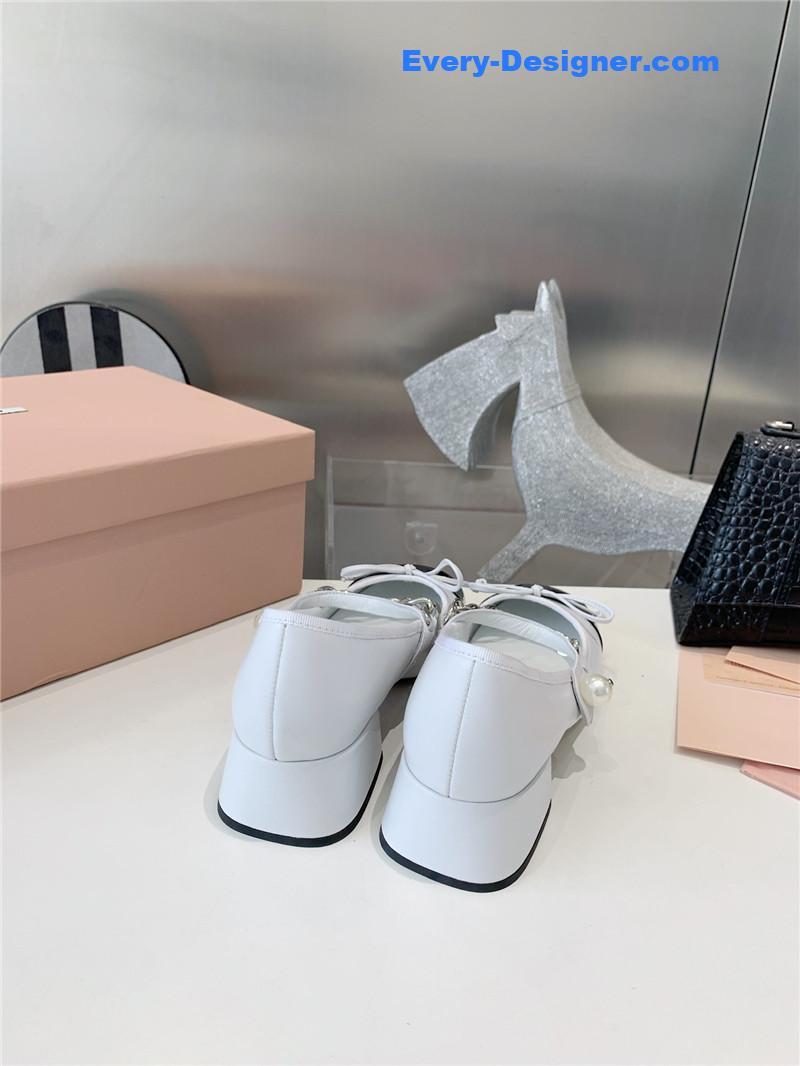 M1um1u new stiletto with thick heel mary jane