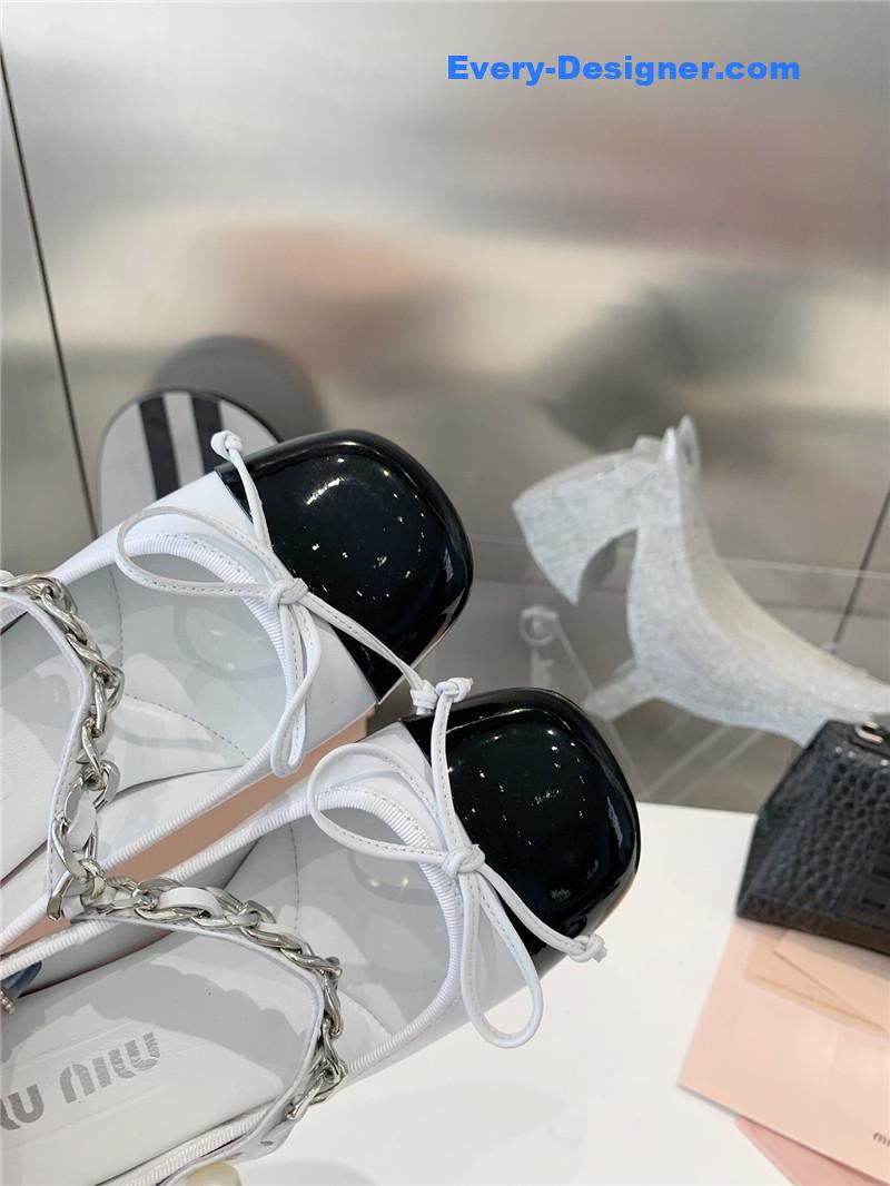 M1um1u new stiletto with thick heel mary jane