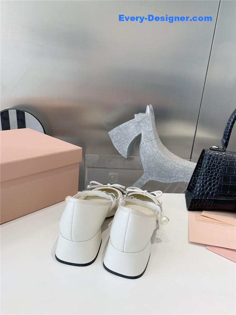 miumiu new stiletto with thick heel Mary Jane