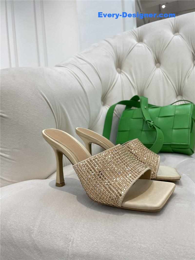 Bottega Veneta new square diamond slippers
