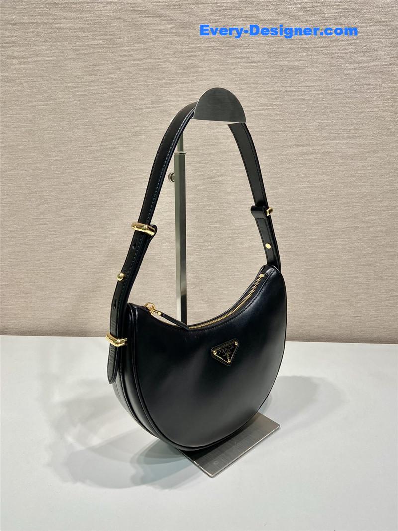 prada moon leather shoulder bag