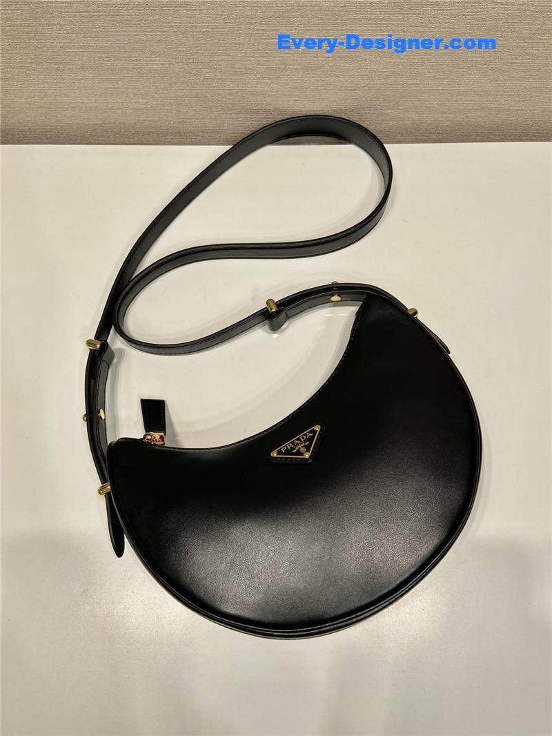 prada moon leather shoulder bag
