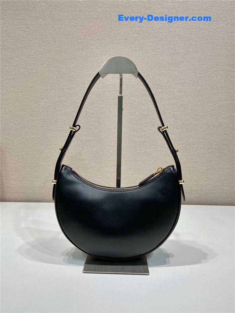 prada moon leather shoulder bag