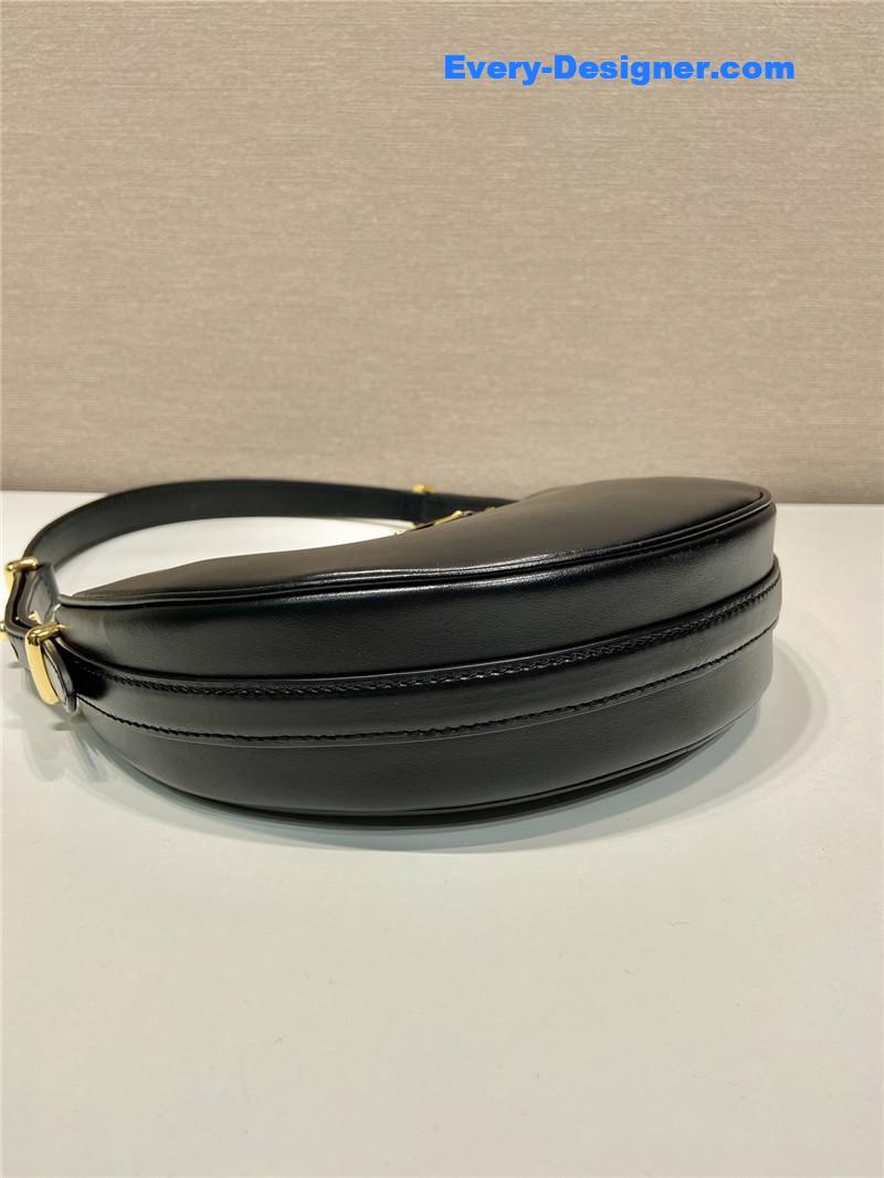 prada moon leather shoulder bag
