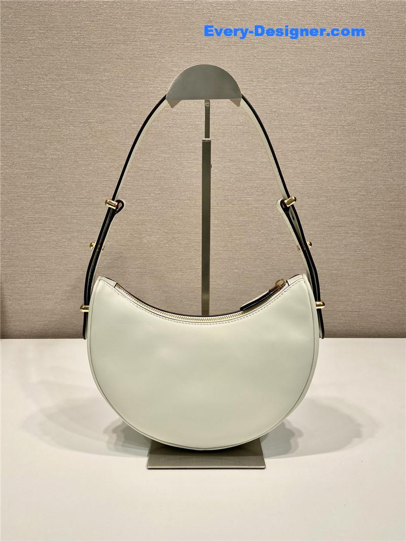 prada moon leather shoulder bag