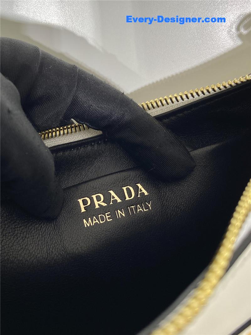 prada moon leather shoulder bag