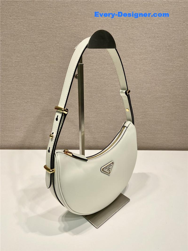 prada moon leather shoulder bag