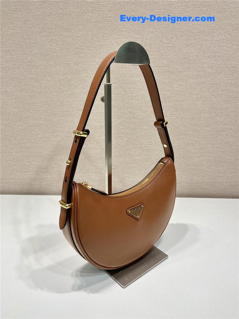 Pra*a moon leather shoulder bag