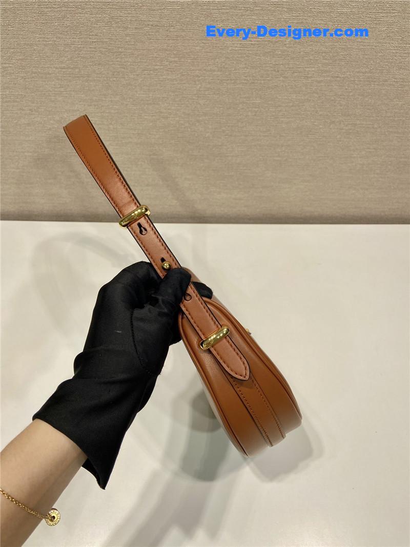 Pra*a moon leather shoulder bag