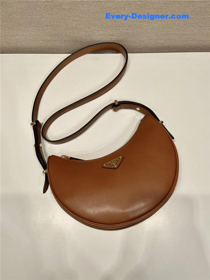 Pra*a moon leather shoulder bag