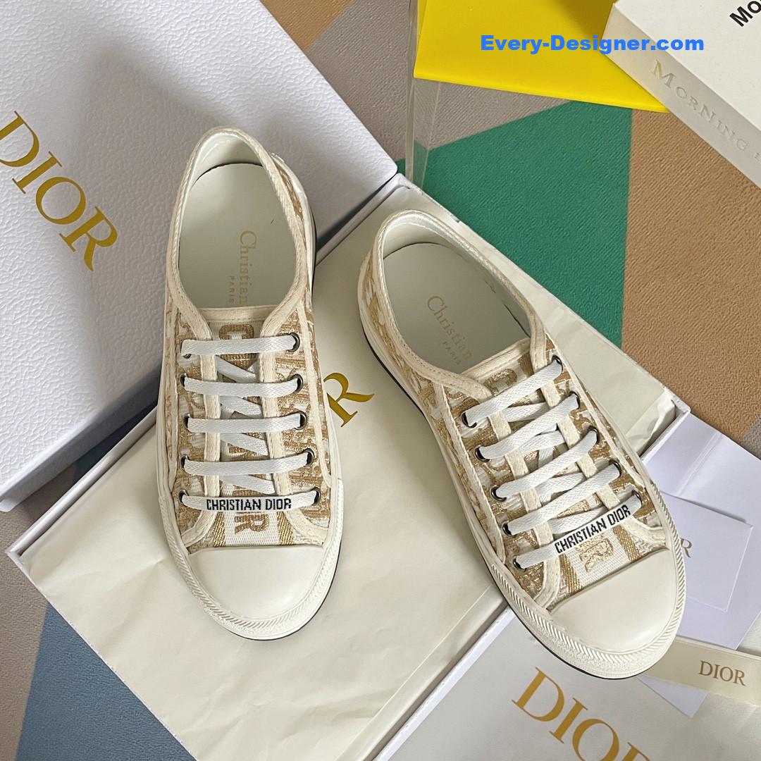 dior couple platform canvas shoes