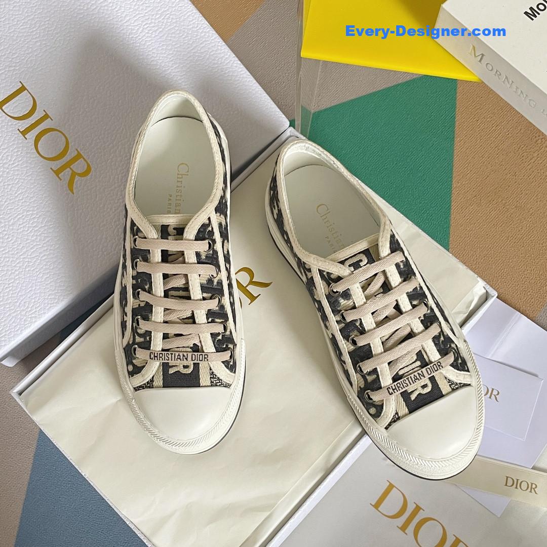 dior couple platform canvas shoes