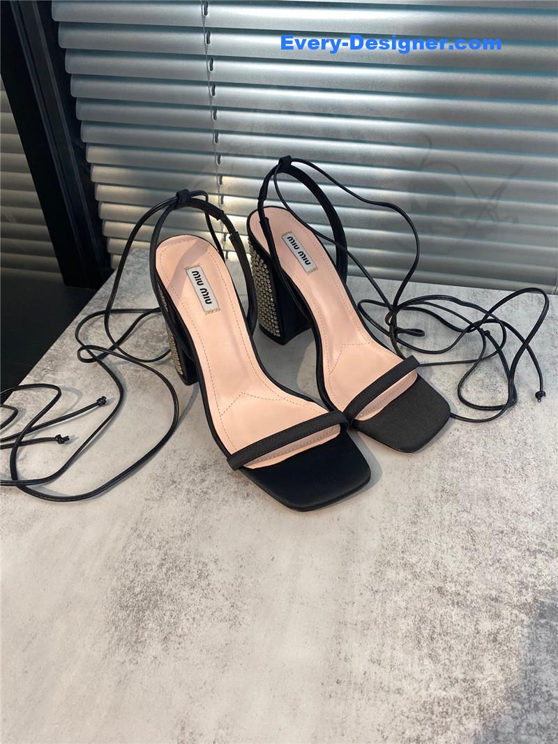 MIUMIU new one word with high heel dragging