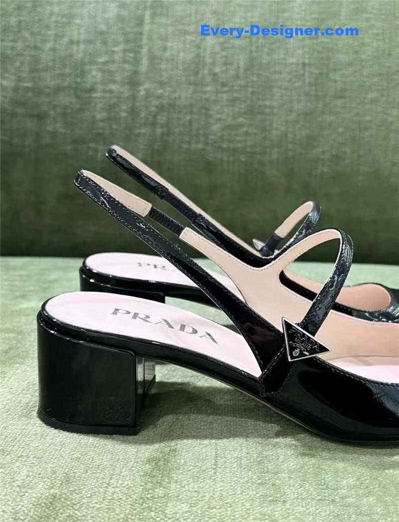 Pra*a delicate triangle logo sneakers