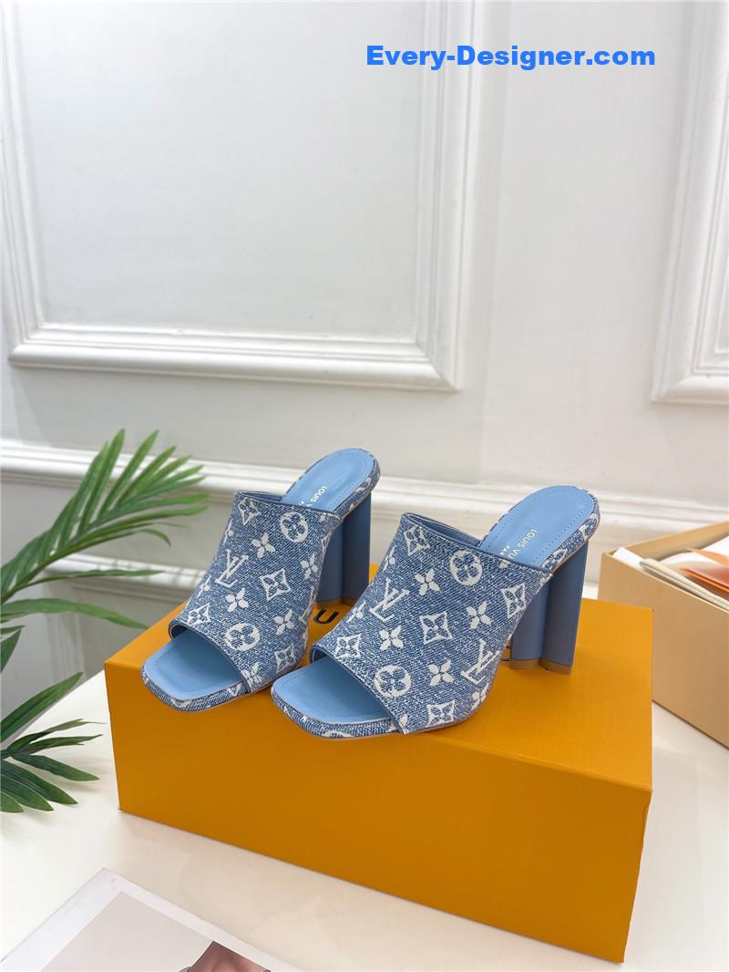 Louis Vuitton lv plum blossoms and slippers