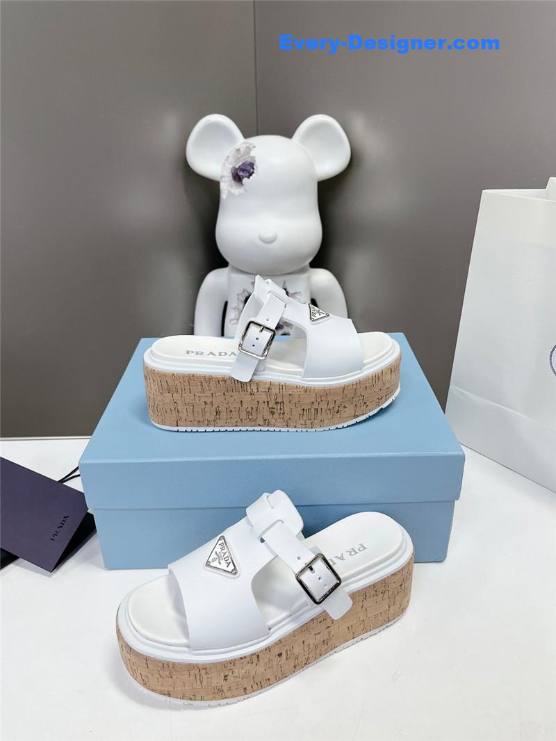 prada zigzag roman braid platform rubber sandals