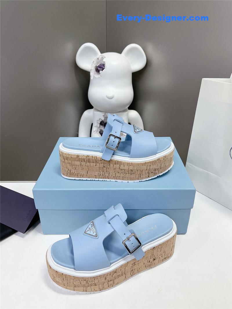 prada zigzag roman braid platform rubber sandals