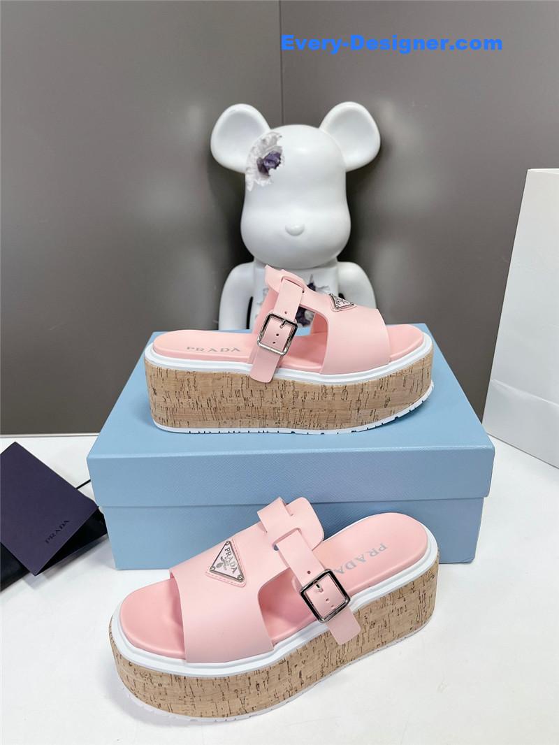 prada zigzag roman braid platform rubber sandals