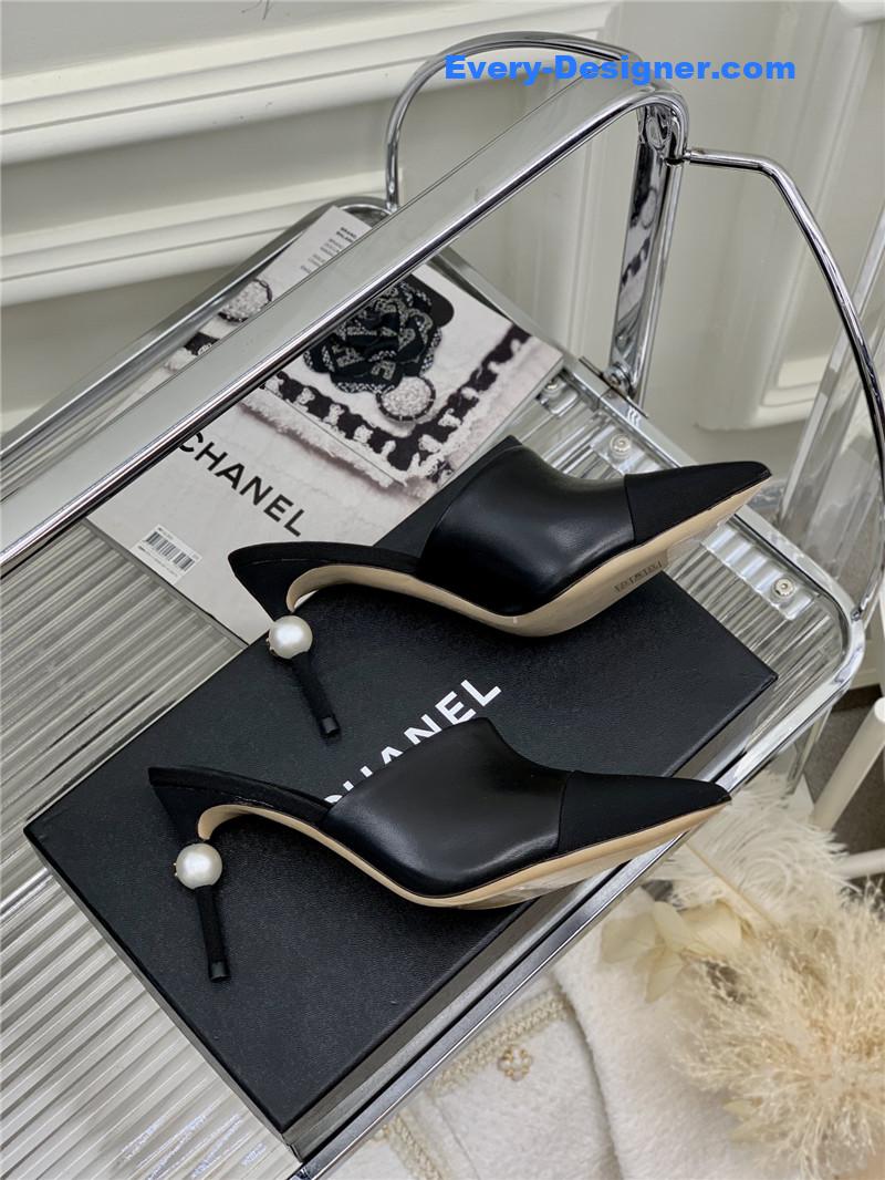 CC pointed toe stiletto mules