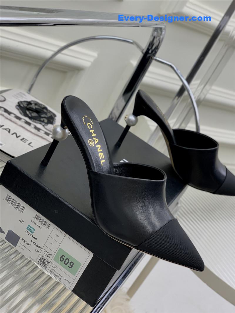 CC pointed toe stiletto mules