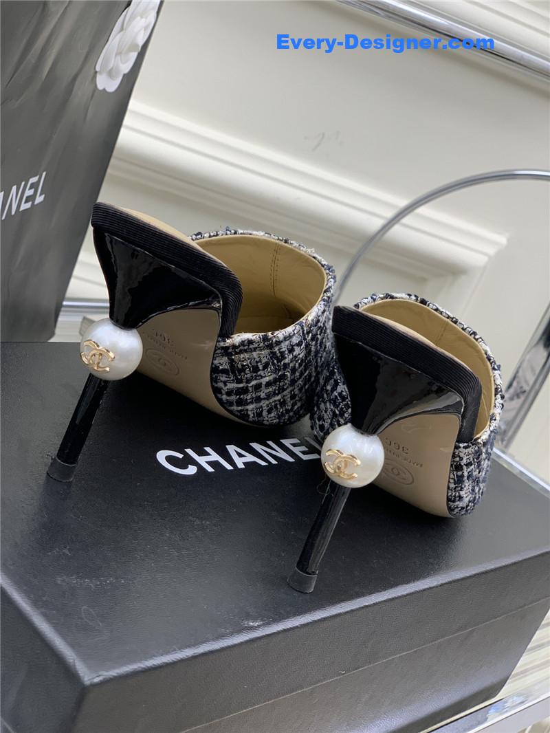 CC pointed toe stiletto mules