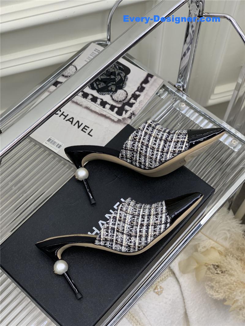 CC pointed toe stiletto mules