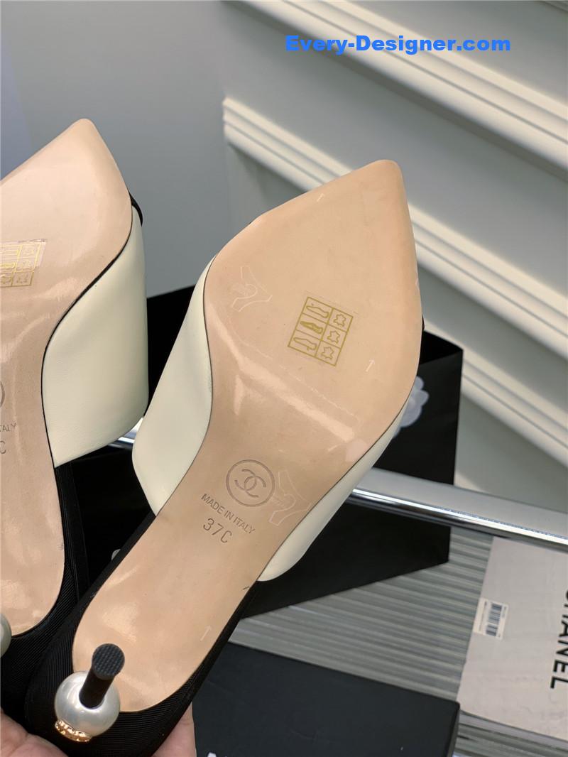 CC pointed toe stiletto mules