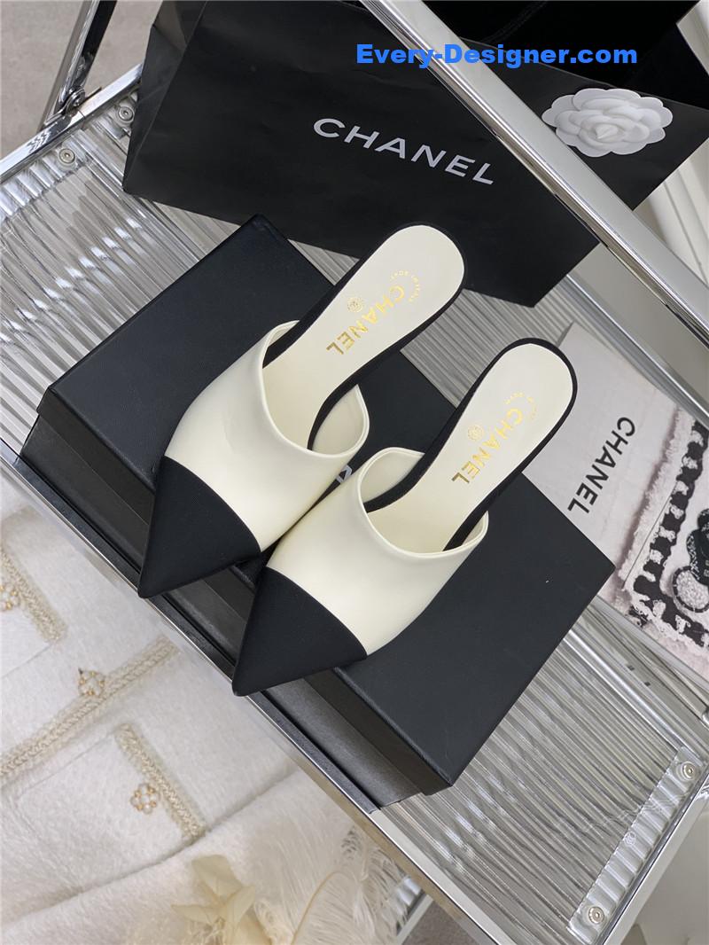 CC pointed toe stiletto mules