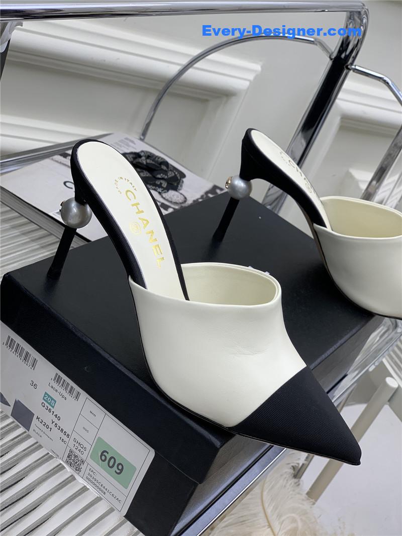 CC pointed toe stiletto mules