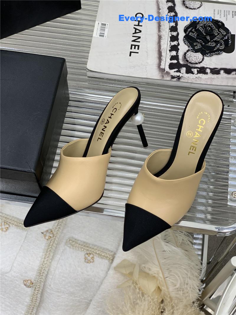 CC pointed toe stiletto mules