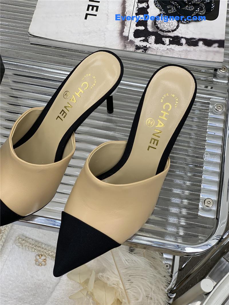 CC pointed toe stiletto mules