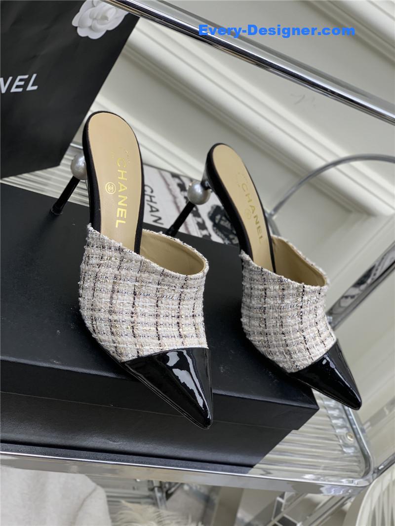 CC pointed toe stiletto mules