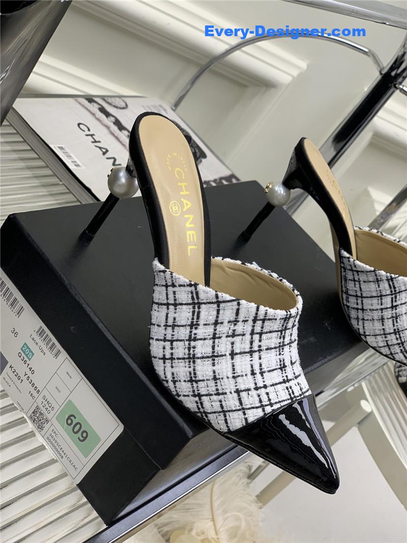 CC pointed toe stiletto mules