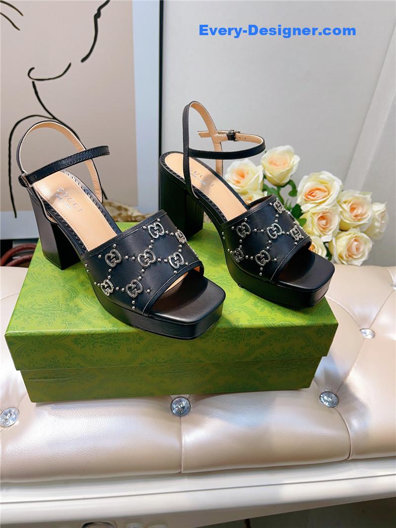 Gucci GG buckle platform high heels