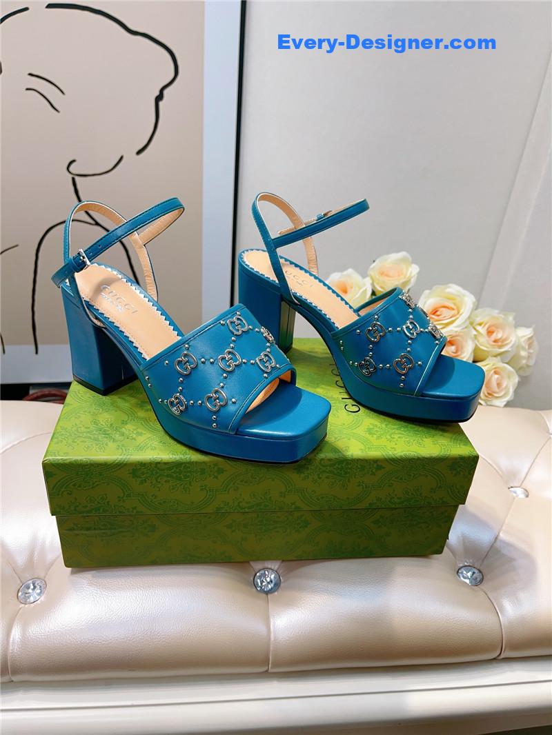 Gucci GG buckle platform high heels