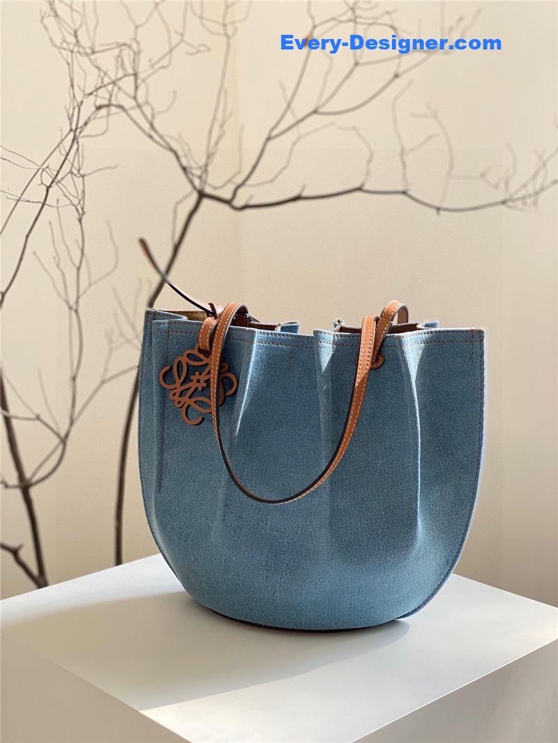 L0ew* denim shell bag