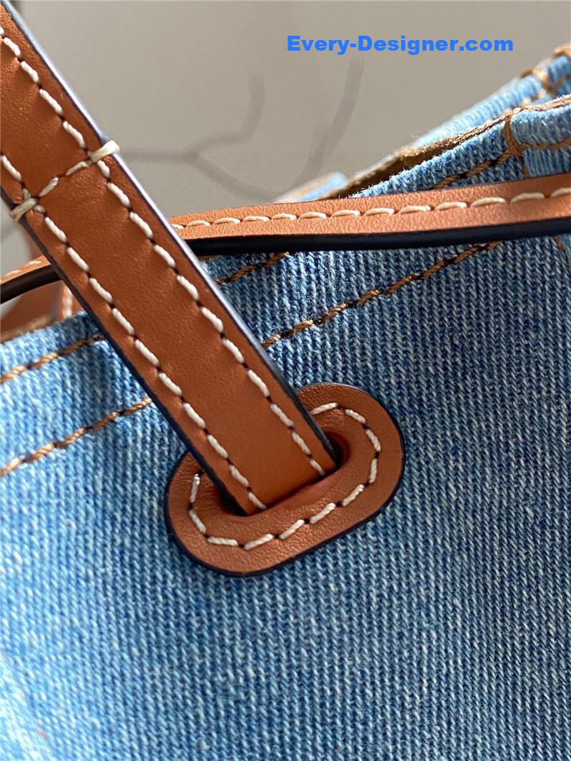 L0ew* denim shell bag