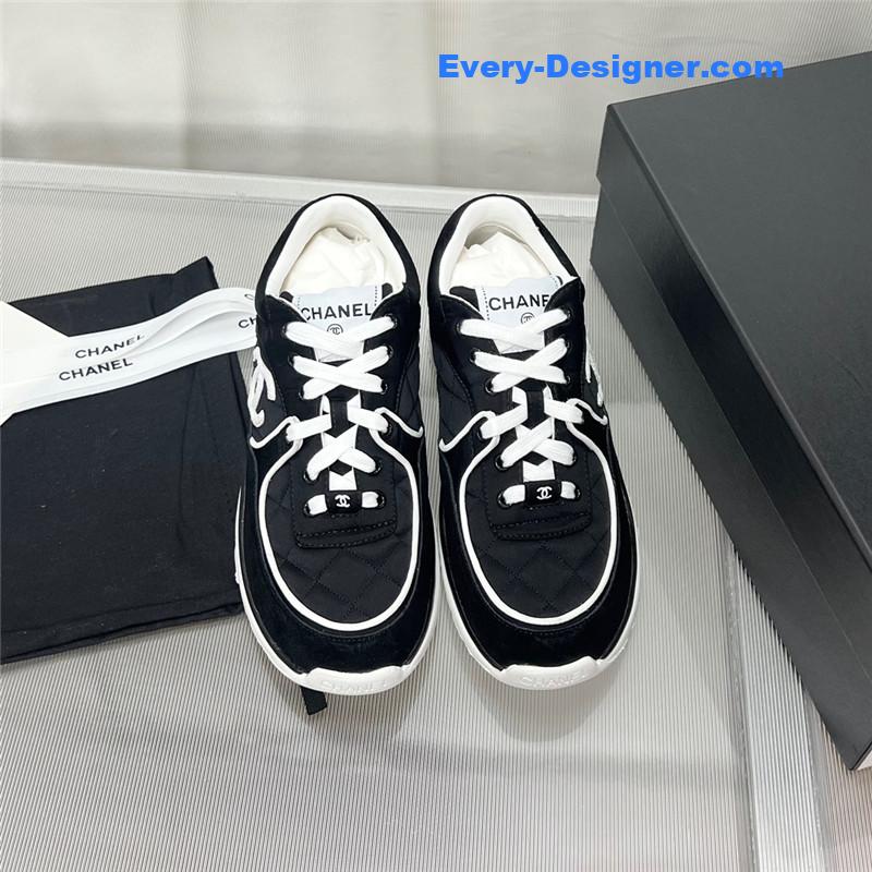 Ch**el patchwork casual sneakers