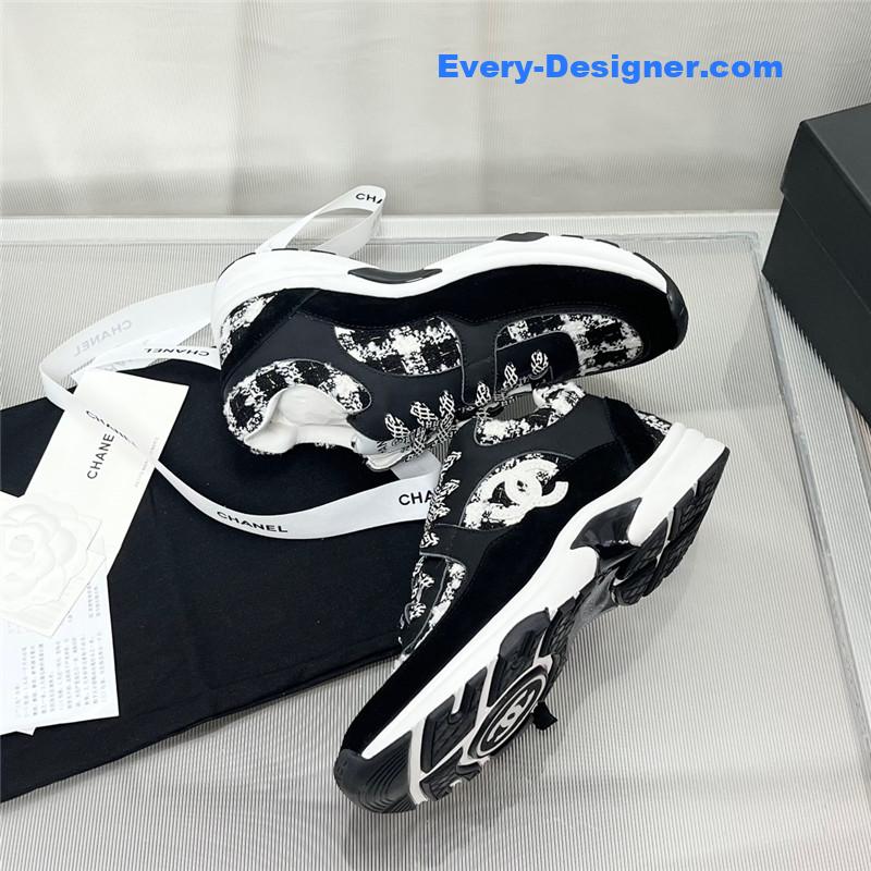 Chanel patchwork casual sneakers