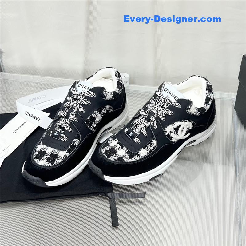 Chanel patchwork casual sneakers