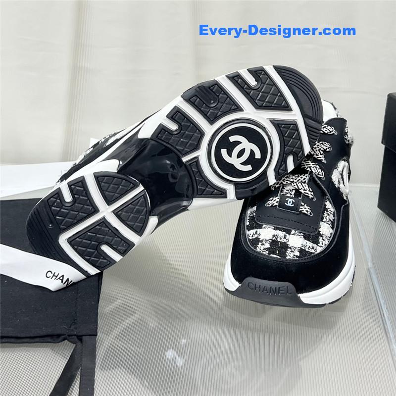 Chanel patchwork casual sneakers