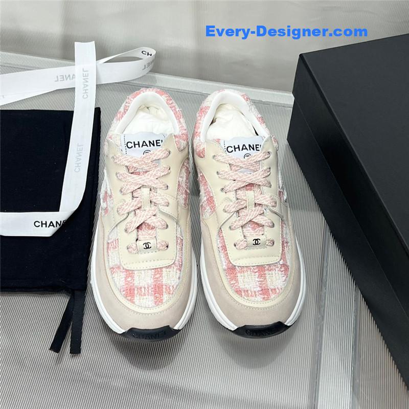 Ch**el patchwork casual sneakers