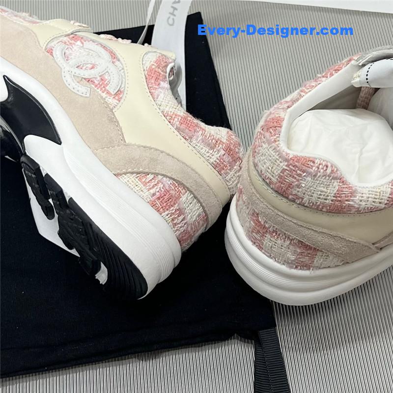 Ch**el patchwork casual sneakers