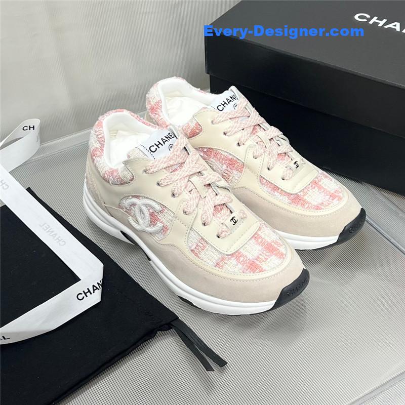 Ch**el patchwork casual sneakers