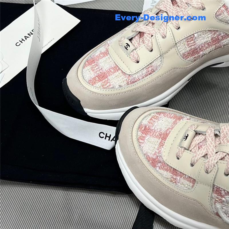 Ch**el patchwork casual sneakers