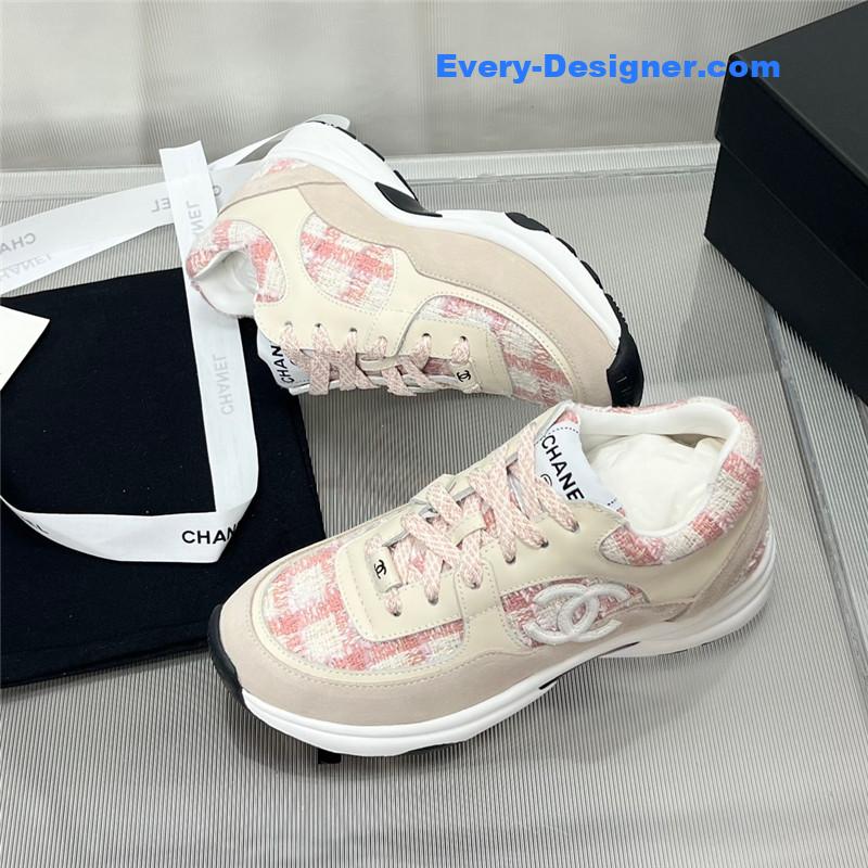 Ch**el patchwork casual sneakers