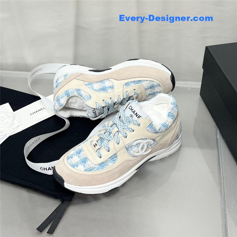 Ch**el patchwork casual sneakers