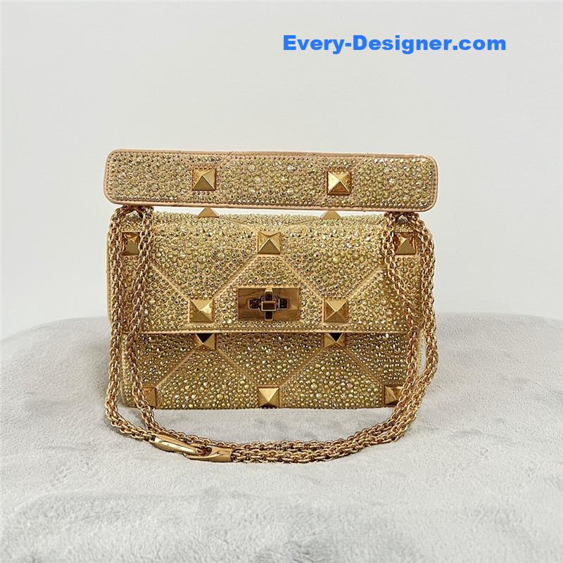 Va1e*ntin0 garavani roman stud crystal shoulder bag